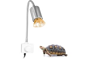 Decdeal Basking Lámpara de Calor halógena UVA UVB de 25W para Reptiles Acuario de Tortuga Lagarto