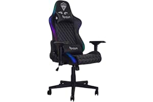 Noua Mao M9 RGB Sedia Gaming PC da Ufficio Gioco Computer Poltrona Girevole con Rotelle, Braccioli 4D, Schienale & Altezza Regolabile, Supporto Lombare e Poggiatesta, Capacità Carico di 150 Kg, Nero