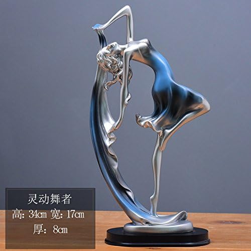 Decorationbd European Style Living Room Decor Home Furnishing Creative Tv Cabinet Cabinet Abstract Sculpture Decoration Crafts Gifts,Resin Dancer Girl