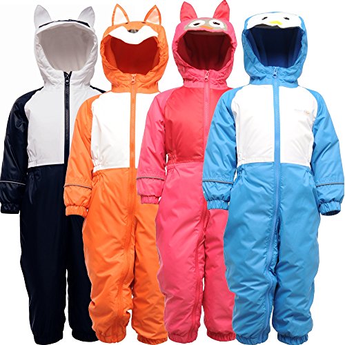 Regatta Mudplay Padded Waterproof Overalls - Pingouin bleu Size:18-24 mois