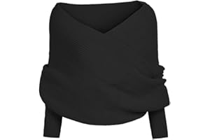 ‎ASUDARO Asudaro Elegant Winter Warm Knitted Scarves Cape Plain Wrap Scarf Shawl Cape Knitted Scarves Cape Scarf Stole Made of Wool with Sleeves for Men and Women