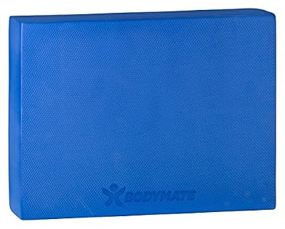 BODYMATE Tapis d'équilibre/Coussin d'équilibre/Balance Pad - Mobilité, équilibre, rééducation + Fitness, Yoga & Pilates - Idéal débutants & Personnes > 80kg - 44x33x6cm