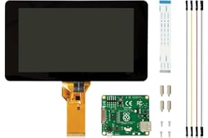 Raspberry Pi 2473872 pièce de Rechange pour Tablette Écran - Pièces de Rechange pour tablettes (Écran, Noir, 800 x 480 Pixels, 17,8 cm (7"))