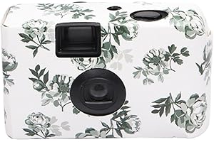 YISAWROY Appareil photo rétro jetable avec point de pivoine et mini appareil photo nostalgique pour petit ami, petite amie, remise de diplôme, cadeau de camp