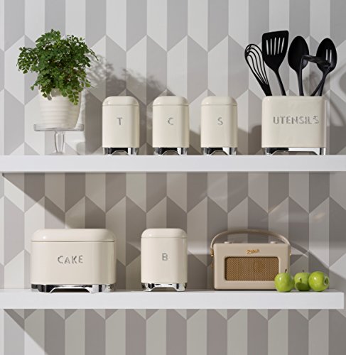 Kitchen Craft LOVELLO Kuchen Aufbewahrungsdose, 26 x 20 cm (25,4 x 20,3 cm) – Creme - 3