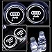Produktbild 2pcs LED Auto Cup Halter Matte Pad Wasserdicht Flasche Getränke Untersetzer für Universal Auto zur Autodekoration Stimmungslicht Innenraumbeleuchtung wasserdicht (Audi)