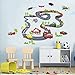 KAMAY'S® Removable Children's Rooms Cartoon Car Track Decor Wall Stickers XY1160