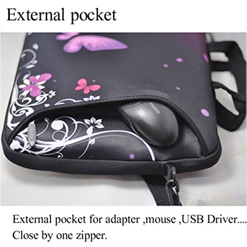 Laptop TASCHE BEUTEL 15-15,6″ zoll Fall Neopren mit Griff und Gurt für Notebooks Dell HP Apple Macbook Samsung Toshiba #Tiger# - 3