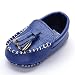 Estamico Baby Boys Tassel Moccasins Leather Infant Shoes Navy US 4