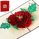  BC Worldwide Ltd Handgemachte Origami papercraft 3D Pop-up popup Pfingstrose Blume Hochzeit Einladung Geburtstag Gruß Weihnachten Weihnachten Valentinstag-Karte