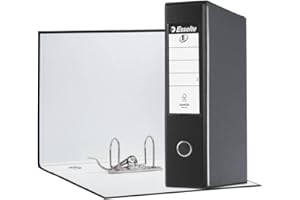 ESSELTE G55 EUROFILE Registratore - f.to protocollo dorso 8 cm - Nero Vivida