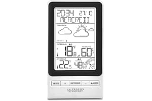 La Crosse Technology WS6819 - Estación meteorológica con pronóstico, alertas de Temperatura e índice de Confort, Color Negro