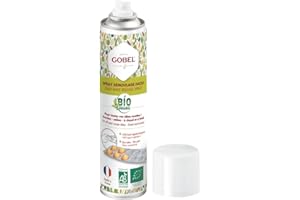 GOBEL Spray de démoulage et cuisson BIO - 250 ml - Fabriqué en France à Base de 100% d'Huile Végétale BIO - Réduit l'Adhérence des Préparations au Support de Cuisson - Sans Goût ni Odeur, Neutre