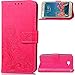 Price comparison product image For Samsung Galaxy J7 Prime Bookstyle Case , Clover PU Leather Flip Wallet Case Cover-Pink