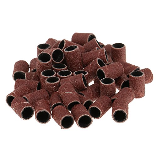 MagiDeal 50 Stück Nail Art Nagelfräser Ersatz Schleifband, Schleifhülsen – 120 # (Medium Grit) - 5