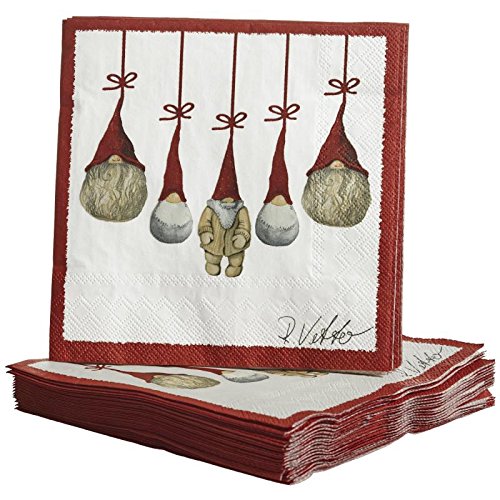 Preisvergleich Produktbild Nääsgränsgården Servietten Cocktail 25 x 25cm Wichtel