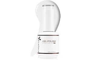 Nicedeco 15ML Vernis Gel Semi Permanent Blanc, Vernis à Ongles Gel Polish UV LED Soak Off Brillant Longue Durée (03)