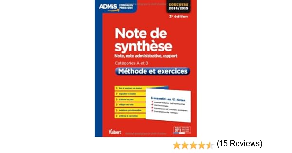 Amazonfr Note De Synthèse Méthode Et Exercices L - 