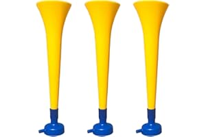 ‎FUN FAN LINE FUN FAN LINE - Packung x3 Kunststoff Vuvuzela Stadion/ungiftig Fußball Horn. Zübehor für Fußball- und Sportfeiern. Sehr Lautes Lufthorn für Animation.