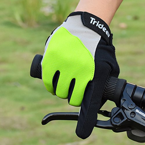 Trideer Vollfinger Fahrradhandschuhe Reithandschuhe Radsporthandschuhe Trainingshandschuhe mit Adjustable Handgelenkstütze für Road Race, Mountainbike, Radsport, Reiten, Wandern, Bergsteigen, Camping und mehr Sports im Freien, Idea für Damen Herren Frauen Manner - 6