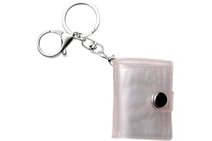 TRACOMPAN Mini Photo Album Keychain Memory Photo Album Keyring Picture Keychains Personalized Album Mini Cute Key Ring Keychain Picture Keychains for Couples Friends Families Pets Pictures Cards Storage Albums