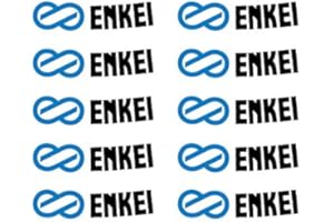 myrockshirt 10x Enkei Logo Sponsor Set Aufkleber für Auto,Scheibe, Lack,Wand,Wandtattoo aus Hochleistungsfolie für alle glatten Flächen Autoaufkleber Tuning Decal Sticker