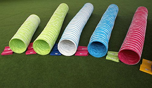 Professional-Agility-Tunnel-Dog-Agility-Pipe-Tunnel-PROFI-2ft--164ft-length-UK-Kennel-Club-conform-incl-2-saddle-bags