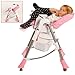 MCC Pink Multifunctional Foldable Baby High Chair Highchair with Free Bib