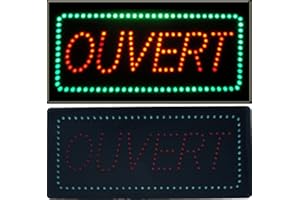 ADE LIGHT Enseigne lumineuse à LED Ouvert rouge/vert 48x24x2.5cm