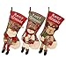 Produktbild 3PCS Weihnachtssocken-Dekoration-Weihnachtssüßigkeits-Beutel-Dekorationen, Die Farbgitter-Tuch-Weihnachtsschneemann-Ren-Weihnachtsmann-Muster-Weihnachtssocken-Weihnachtsbaum-Kamin-Dekoration Mischen