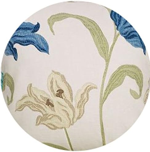 Blue Back Support Cushion With Large Floral Design Ideal For Arm Chair, Sofa Or Wheel Chair