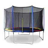 Gartentrampolin Trampolin mit Sicherheitsnetz Jumper inklusive Leiter und Randabdeckung 12FT/366cm - 2