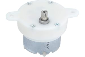 VIAGASAFAMIDO Moteur à engrenages miniature 12V 10Rpm DC, moteur électrique à vitesse lente avec rotation de l'engrenage muet terminal, haute performance et