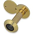 Amig - Ultra Wide Angle Brass Door Viewer | Easy Install, Scratch-Resistant | Enhanced Security for Elderly & Children, Painted Brass, 55-80 mm