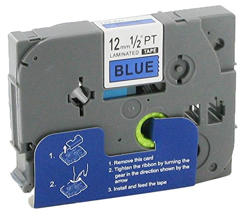 Schriftband kompatibel für Brother TZ-531 TZ531 schwarz auf blau 12mm - 2