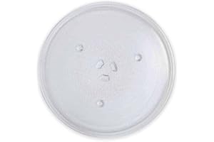 DL SERVICE Plato Microondas Universal 27 cm Giratorio de Cristal, compatible con varios modelos como Panasonic, Gorenje, Sharp, Whirlpool, Indesit, plato giratorio con 3 enganches