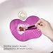 Makeup Brush Cleaner, ESARORA Makeup Brush Cleaner Pad Set of 2 Cosmetic Brush Cleaning Mat Portable Washing Tool Scrubber Suction Cup (Light Purple)
