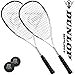 Produktbild Dunlop Squashset = 2 x FURY 40 Squashschläger + Hüllen + 2 Bälle 1*rot