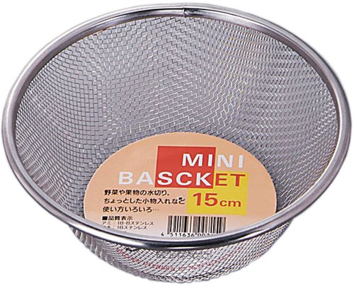 18-8 Edelstahl-Sieb 15cm tief 1331 (Japan-Import)