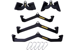 DORUIMI Home Gym Fitness Aviron T-Bar V-Bar Poulie Câble Machine Attachements Biceps Curl Triceps LAT Barre déroulante Back Musculation Poignées Poignées LAT Pull Down Bar Press Down Exercices