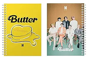 TheFanExpress.com Wiro Hard Bound Notebook Diary, (A5 Size, 120 Pages, Unruled) Diary Notebook for BTS ARMYs - BTS Butter