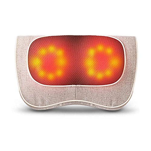 Preisvergleich Produktbild YLStorage Massagekissen Zervikales Massagekissen mit Wärme, Nacken Schulter Rücken Körper Elektrisches Massagekissen Shiatsu Massagegerät Zervikales Gesundes Massageador Entspannung