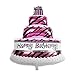 Produktbild Longra Gold Konfetti Ballon Cake Topper Stroh Band Latex Luftballons für Geburtstag Hochzeitstag Baby Shower Party Dekoration