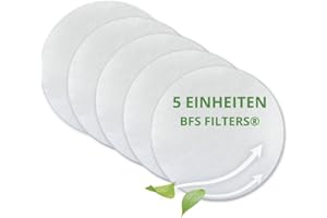 BFS Filters Pack mit 5 Ersatzfiltern für Außenluftauslässe Lunos ALD-R 160 Typ 9/FIB-2, Luftfilter, Abmessungen ø140 mm, Filter G2