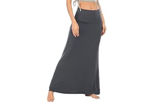 Zando Maxi Skirt Women's Long Soft Skirt Stretchy Waist Costume Skirt Women's Boho Skirt Beach Skirt