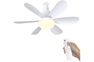 SWBSLL Ventilateurs De Plafond Avec TéLéCommande Plafonnier Led, Ventilateur De Plafond Avec LumièRe Et TéLéCommande, 3 Vitesses, Design Moderne Pour Le Salon Chambre (A)