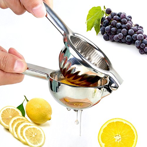 HOMFA Zitronenpresse Limettenpresse Premium Zitronenpresse Edelstahl Zitruspresse für Zitronen, Orangen und Limetten Manuelle Saftpresse spülmaschinenfest mit korrosionsbeständig - 5
