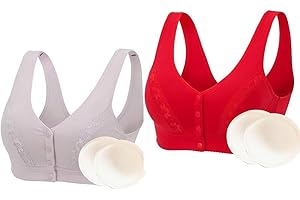 XWSM 2 Stücke Vorne Verschluss Dessous BH Mit Brust Prothese Taschen Unterwäsche Mittleren Frauen Täglichen Post Chirurgie Mastektomie BH