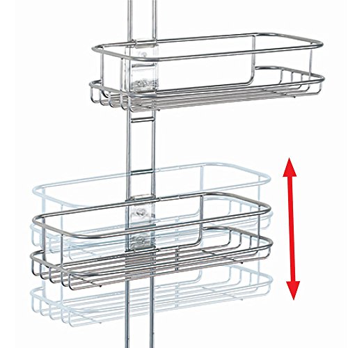 InterDesign 69286EU Linea Verstellbarer Dusch-Caddy, silber - 5