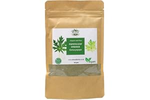 OILS AND HERBS UK Clean Organic Papaya Leaf Powder - Carica Papaya-100% Pure and Natural (100)